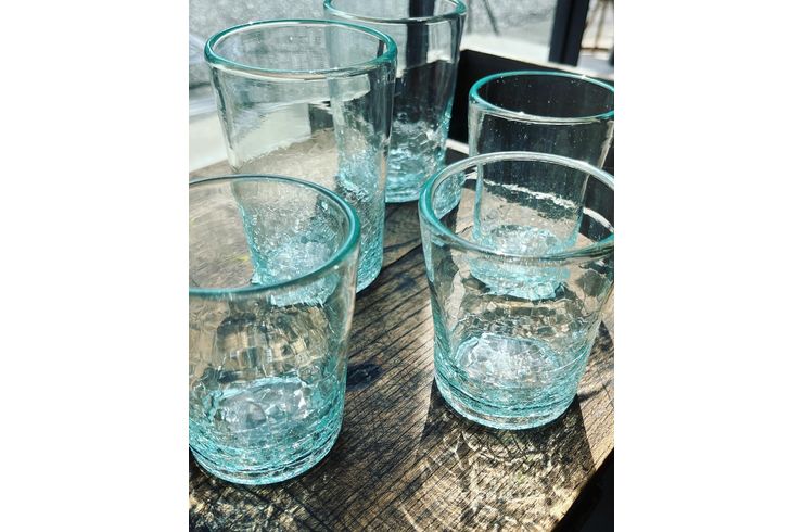 色味確認用　クラックグラス クラックガラス とは クラックグラス ヒビガラス うつわのわ田